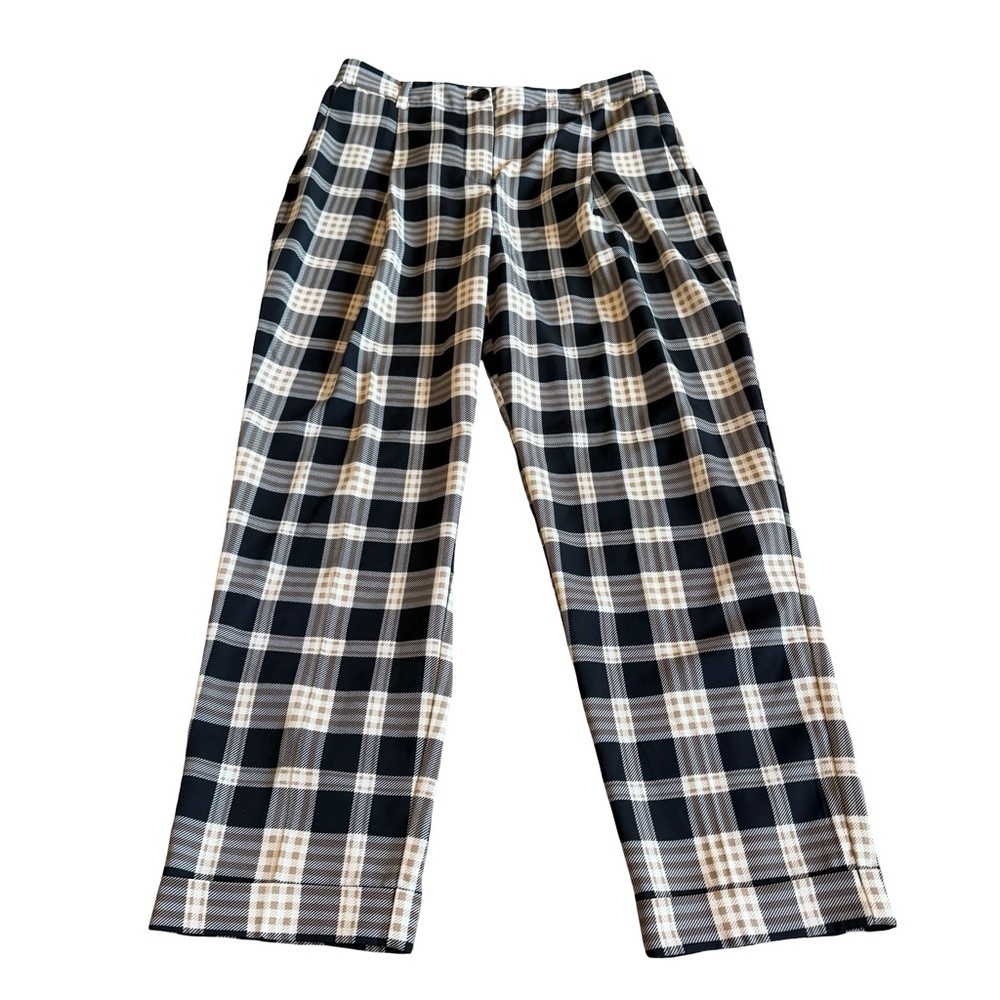 Vince Camuto Plaid Cropped Length Pants Slacks Straight Fit Size 6 Women’s